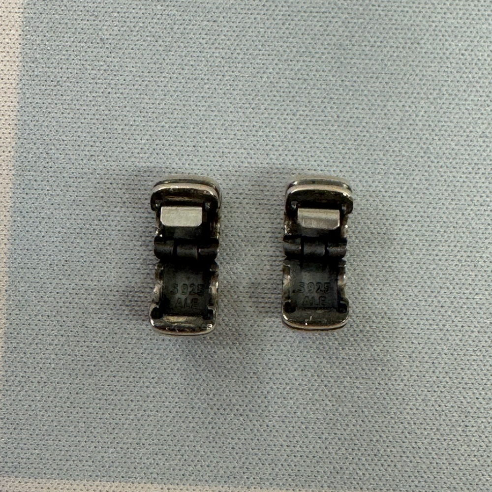 Two Pandora Authentic Ribbed Sterling Silver Clip Charm - Picture 4 of 5